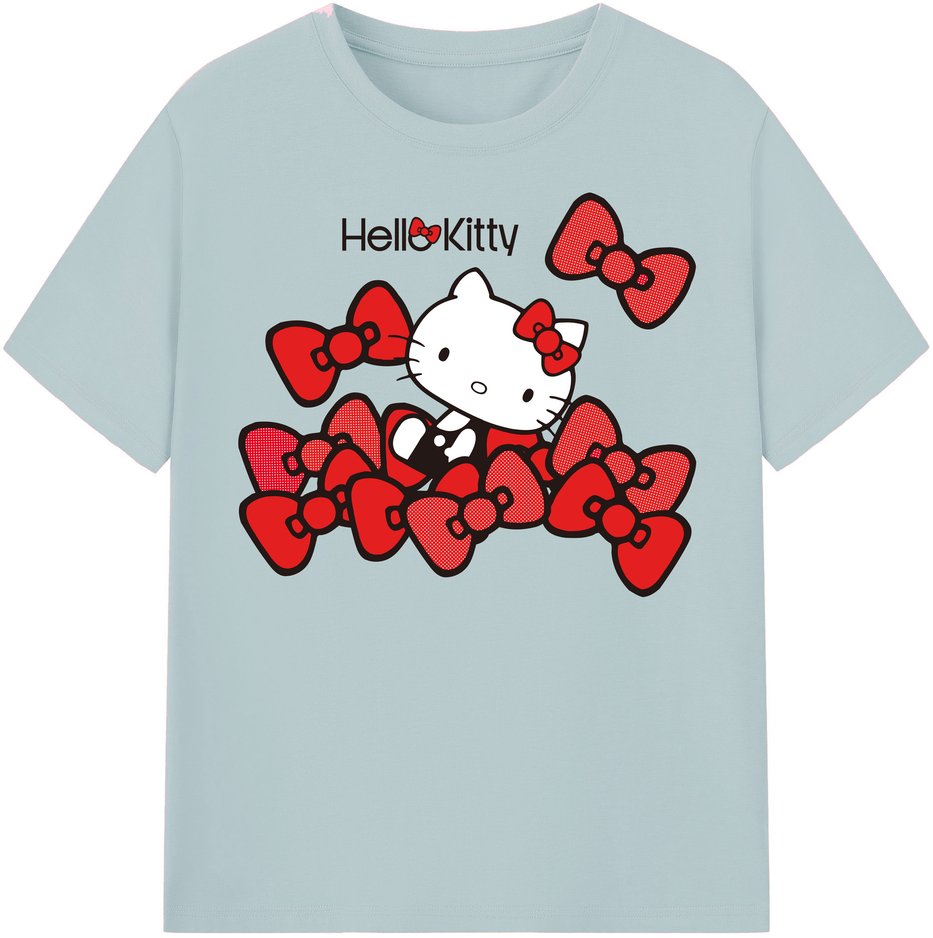 （画像用） Hello Kitty ハローキティ 綿100％半袖Tシャツ（フロントプリント）
